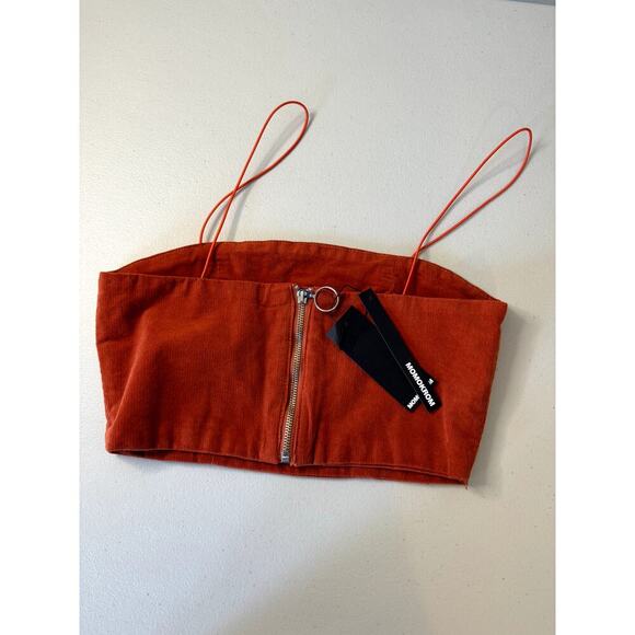NWT Momokrom Courduroy rust crop top size 10 - Picture 4 of 6